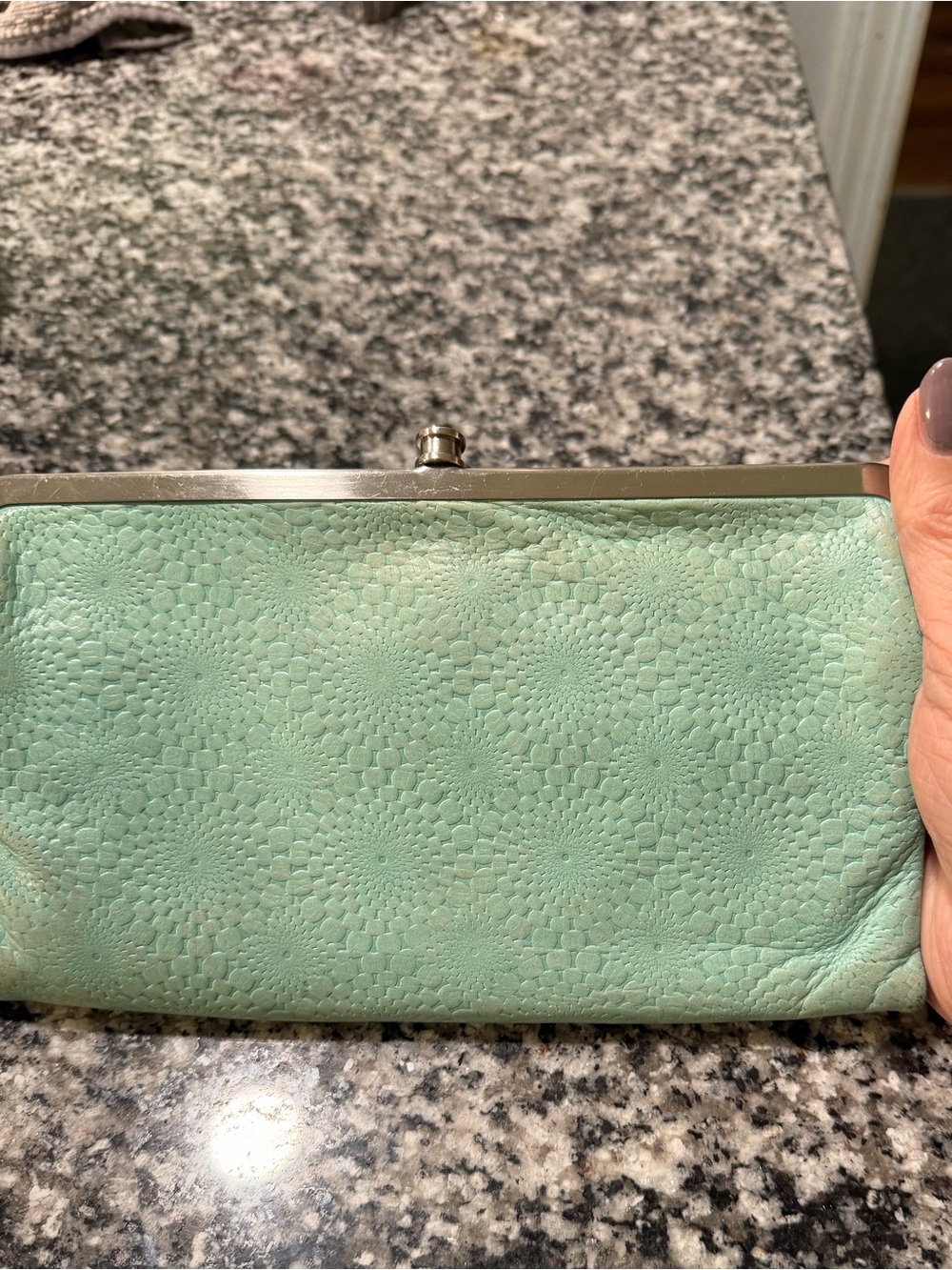 HOBO Lauren. Mint green with design